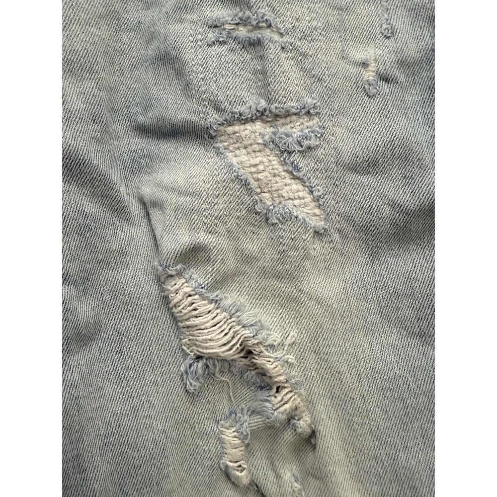 Mens 33x32 H&M Denim Skinny Distressed Jeans Light Wash Coupe Moulante Mid Rise - Picture 13 of 16